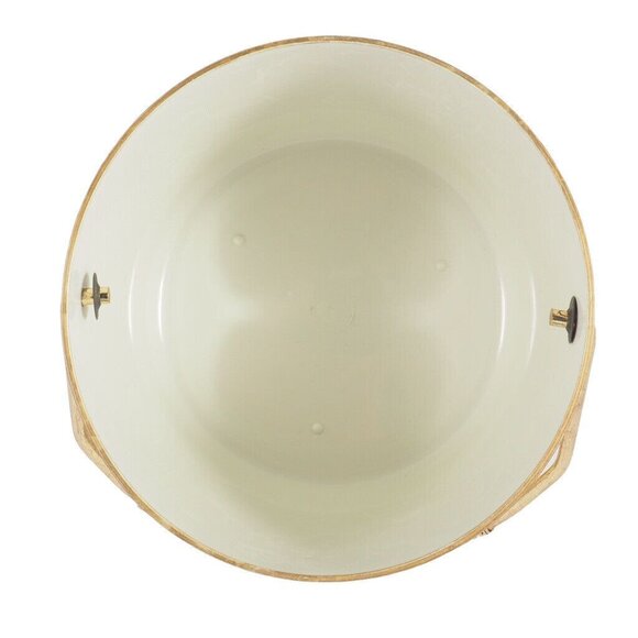 Vintage Retro Otagiri Ice Bucket 4 Pc Set MCM Ivory and Gold Tree EUC MCM Japan - Picture 7 of 12